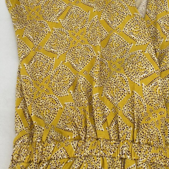 MAEVE Anthropologie Size XS Fete Yellow Handkerchief Midi Dress - Picture 7 of 16